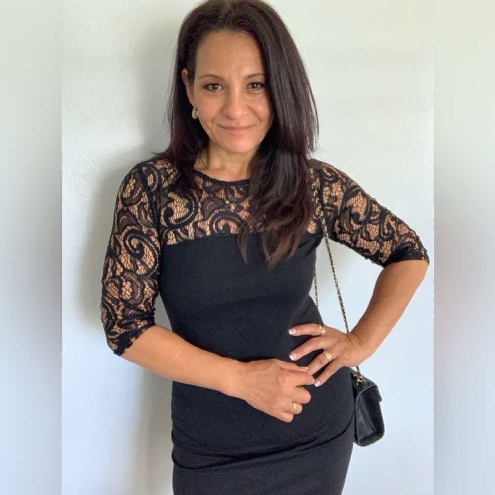Elegant Black Lace Dress